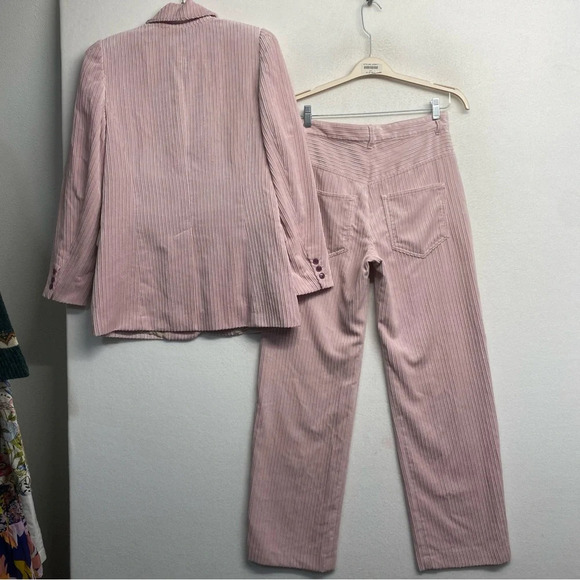 Isabel Marant SUIT SET Pink Corduroy 38 Milorsy Pant Malyake Jacket Blazer NWT - Picture 9 of 16